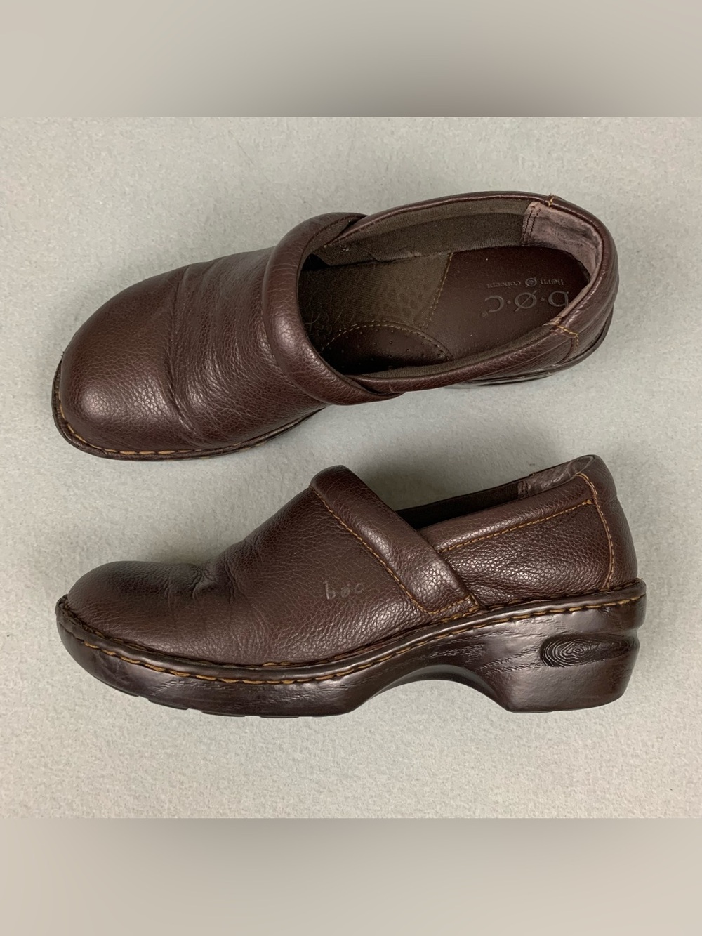 BOC Born Concept Shoes Womens Size US 10 Clogs Brown Leather Slip On Comfort